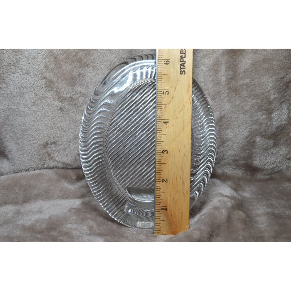 Mikasa Japan Clear Glass Heavy Oval Picture Frame Ribbed Polished Portraits - Picture 8 of 8